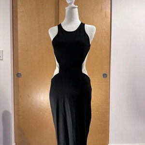 Express Black and White Cutout Women's Dress